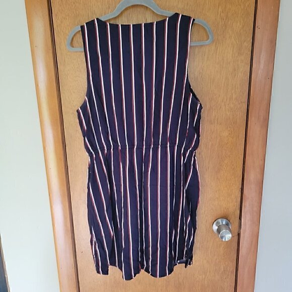 Guess Blue and White Striped Sleeveless Dress Medium - Picture 2 of 4